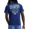 imageChampion Mens Classic Graphic Short Sleeve TShirt Standard Fit Champion Club GraphicsBlue Depths  Sunsetters