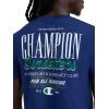 imageChampion Mens Classic Graphic Short Sleeve TShirt Standard Fit Champion Club GraphicsBlue Depths  Sunsetters