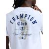 imageChampion Mens Classic Graphic Short Sleeve TShirt Standard Fit Champion Club GraphicsBright White  Champion Club