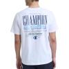 imageChampion Mens Classic Graphic Short Sleeve TShirt Standard Fit Champion Club GraphicsBright White  Sunsetters
