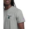 imageChampion Mens Classic Graphic Short Sleeve TShirt Standard Fit Champion Club GraphicsOxford Gray Heather  Sunsetters