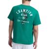 imageChampion Mens Classic Graphic Short Sleeve TShirt Standard Fit Champion Club GraphicsVerdant Green  Champion Club
