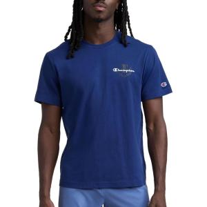 imageChampion Mens Classic Graphic Short Sleeve TShirt Standard Fit Champion Club GraphicsBlue Depths  Champion Club