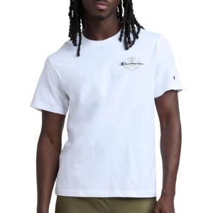 imageChampion Mens Classic Graphic Short Sleeve TShirt Standard Fit Champion Club GraphicsBright White  Champion Club