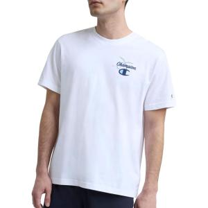 imageChampion Mens Classic Graphic Short Sleeve TShirt Standard Fit Champion Club GraphicsBright White  Sunsetters
