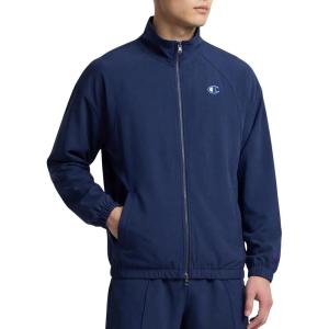 imageChampion Mens Gameday Fullzip Mock Neck Track Jacket Standard Fit Polyester BlendBlue Depths