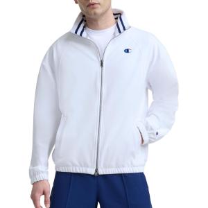 imageChampion Mens Gameday Fullzip Mock Neck Track Jacket Standard Fit Polyester BlendBright White