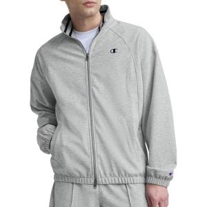 imageChampion Mens Gameday Fullzip Mock Neck Track Jacket Standard Fit Polyester BlendOxford Gray Heather