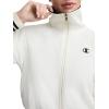 imageChampion Womens Pitcher Fullzip Mock Neck Track Jacket Standard Fit French TerryUnbleached Cotton