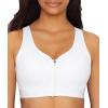 imageChampion Womens Sports Bra Motion Control FrontZip HighImpact Maximum Support Breathable MoistureWickingBright White