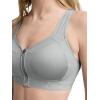 imageChampion Womens Sports Bra Motion Control FrontZip HighImpact Maximum Support Breathable MoistureWickingOxford Gray Heather