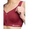 imageChampion Womens Sports Bra Motion Control FrontZip HighImpact Maximum Support Breathable MoistureWickingPomegranate