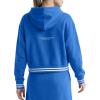 imageChampion Womens Tackle Front Lace Pullover Hoodie Loose Fit French TerryNebulas Blue