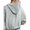 imageChampion Womens Tackle Front Lace Pullover Hoodie Loose Fit French TerryOxford Gray Heather