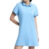imageChampion Womens Off the Court Short Sleeve 345 Polo Dress Standard FitPlacid Blue