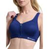 imageChampion Womens Sports Bra Motion Control FrontZip HighImpact Maximum Support Breathable MoistureWickingBlue Depths