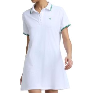 imageChampion Womens Off the Court Short Sleeve 345 Polo Dress Standard FitBright White