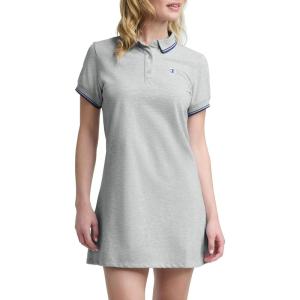imageChampion Womens Off the Court Short Sleeve 345 Polo Dress Standard FitOxford Gray Heather