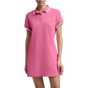 imageChampion Womens Off the Court Short Sleeve 345 Polo Dress Standard FitPink Cosmos