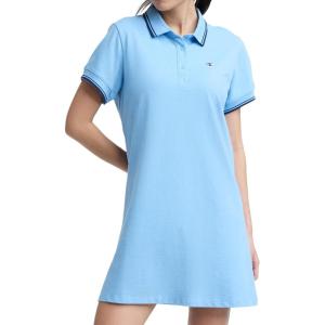 imageChampion Womens Off the Court Short Sleeve 345 Polo Dress Standard FitPlacid Blue