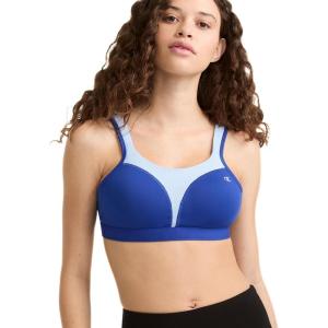 imageChampion Womens Sports Bra HighImpact Maximum Support Breathable MoistureWicking FabricSurf the WebOcean Front Blue