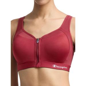 imageChampion Womens Sports Bra Motion Control FrontZip HighImpact Maximum Support Breathable MoistureWickingPomegranate