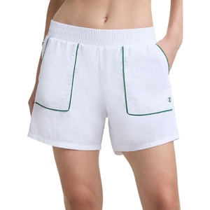 image:imageChampion Womens Courtside 5 Short with Piping Standard Fit Crinkle NylonBright White