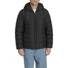 image:imageChampion Mens Reversible Box Quilted Hooded JacketBlackBurgundy