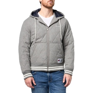 image:imageChampion Mens Diamond Quilted Varsity HoodyHeather Grey