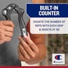 image:imageChampion 2Pack Hand Grip Strengthener Medium Resistance Grip Strength Trainer with Soft Foam Handles Forearm and Wrist Trainer for Home Gym Workouts Stress Relief and Daily ConditioningGreyBlack