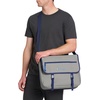 image:imageChampion Phase Messenger Bag With Padded Laptop Sleeve Adjustable Strap for Work Travel OfficeLight Heather GreyBlue Depths