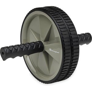 image:imageChampion Ab Roller Wheel GreyBlack Ab Wheel with Dual NonSkid Wheels Exercise Roller for Core Workout Abs Workout Equipment for Home Gym Strength Training and Core Stability