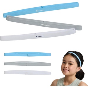 image:imageChampion Game Day Headbands 3Pack  NonSlip Silicone Grip Athletic Headbands One Size Fits MostBONNIE BLUEGREYWHITE