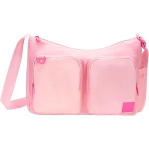 image:imageChampion Quartz Small Messenger Bag in Crinkle Nylon with Adjustable Strap Water Bottle Pocket for Work Travel CommuteRose ShadowPink Cosmos