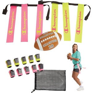 image:imageChampion Red Zone Flag Football Set Adjustable Belts Flags amp Ball for KidsAdults Perfect for Backyard amp Team PlayEvening Primrose