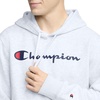 image:imageChampion Mens Pullover Graphic Fleece Hoodie Standard Fit Midweight Fleece Classic Script LogoPlatinum Silver Heather