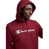 image:imageChampion Mens Pullover Graphic Fleece Hoodie Standard Fit Midweight Fleece Classic Script LogoPomegranate