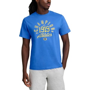 image:imageChampion Mens Classic Graphic Short Sleeve TShirt Standard Fit Modern Retro Gothic 19 GraphicNebulas Blue  Champion 1919