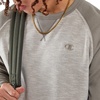image:imageChampion Mens Mens Crewneck Fleece Sweatshirt Standard Fit Midweight C Logo Available in Regular and Big amp TallSandalwood Grey Stripe C Logo