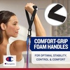 image:imageChampion Interchangeable 3in1 Tube Resistance Bands GreyRedBlue Exercise Bands with Foam Grip Handles for Strength Training Physical Therapy Stretching and Progressive Training