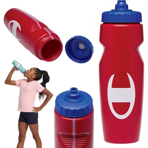 image:imageChampion Quench Squeeze Bottle Bonnie Blue 24oz BPAFree Sports Water Bottle for OneHand Use For Gym Cycling and Sports LeakProof EasySqueeze Design for Workout and Travel HydrationTango Red